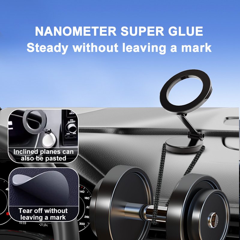 Alloy Folding Magnetic Car Phone Holder for iphone 16 Magnetic Holder Mount Autohalterung Soporte Para Coche Car Phone Mount