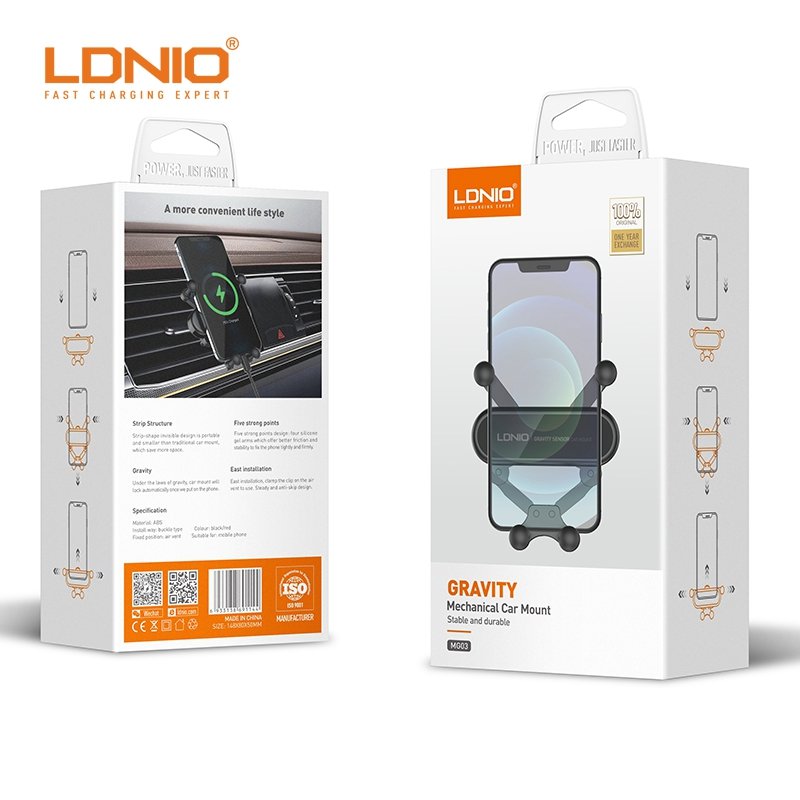 LDNIO MG03 Heavy duty holder car mount Universal Gravity Car Air Vent Clip Mount Holder GPS Stand For Mobile Phone