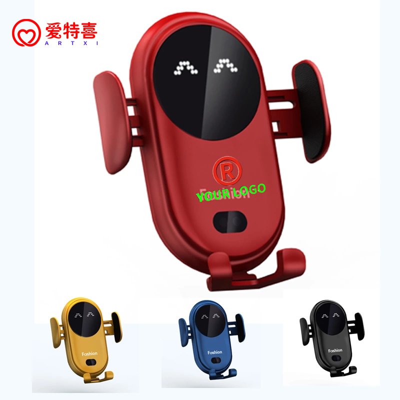 Trending products 2024 new Arrivals QC Automatic Clamp Coil Induction Gravity Car Wireless Fast Charger Holder Phone Holder