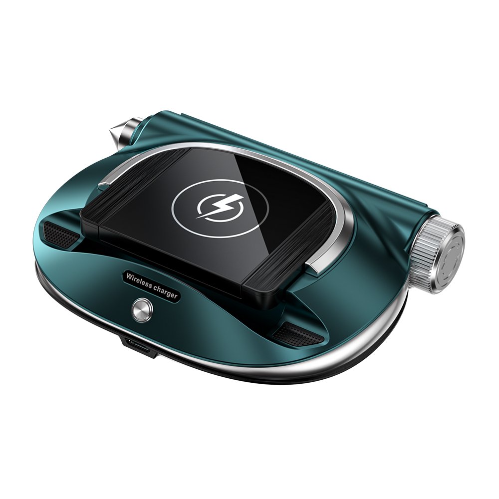5 in 1 Multifunction Parking Number Plate Car Fragrance Safety Hammer 15w Foldable Car Holder Fast R100 Wireless Charger