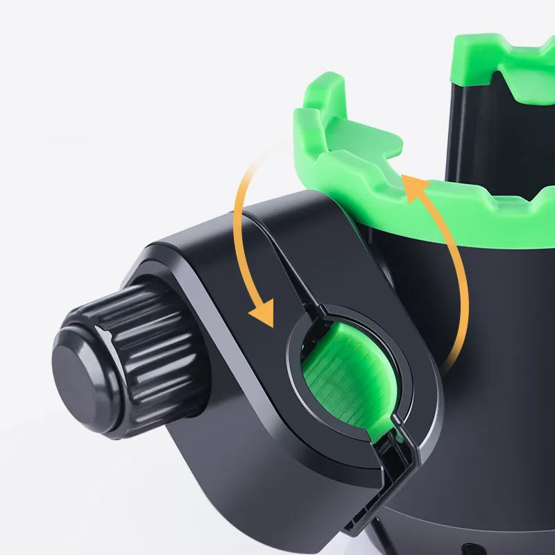 Universal Stroller Cup Holder with Mobile Phone Case 360 Degrees Rotation 2 in 1 Large Bottle Holder with Phone Holder