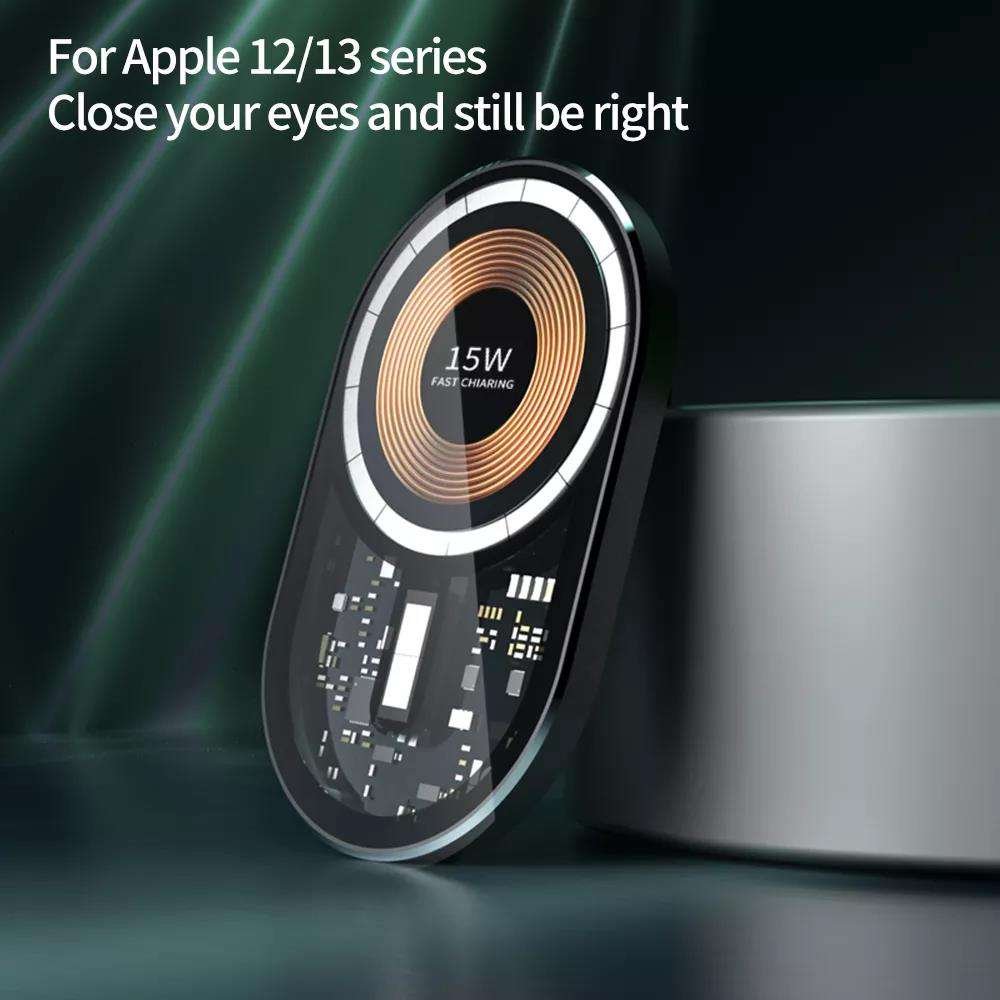 Transparent Magnetic Suction Car Wireless Charger magnetic wireless car charger Mobile Phone holder for Car