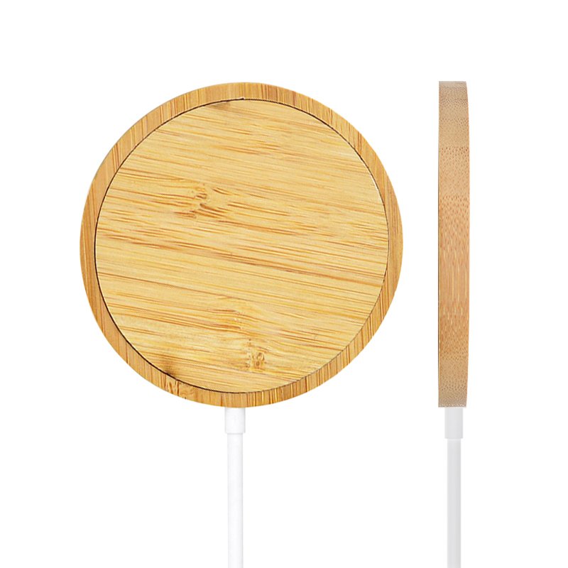 Customize Logo Cargadores Carregador Wooden Magnetic Charger Wood 15W Wireless Charging Pad Station Fast Mobile Phone Charger