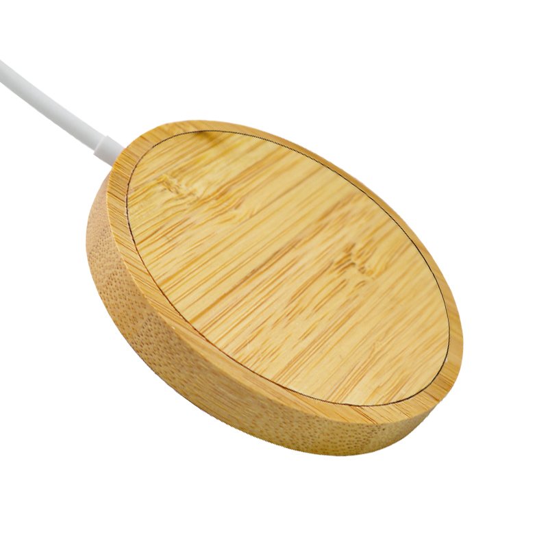 Customize Logo Cargadores Carregador Wooden Magnetic Charger Wood 15W Wireless Charging Pad Station Fast Mobile Phone Charger