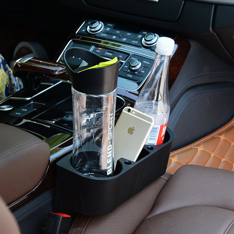 Portable Multifunction Travel Cup Holder and Phone Mount for Car Seat Organizer with Cup Holders