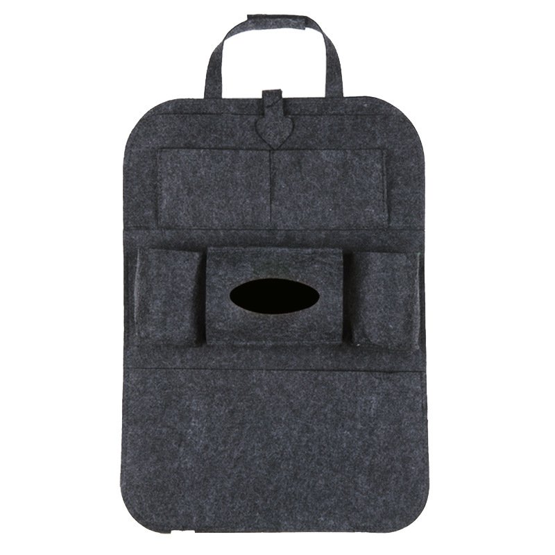 Car Rear-Seat Kickpad with Clear Screen Tablet Stand Storage Bag and Seatback Protector Travel Holder