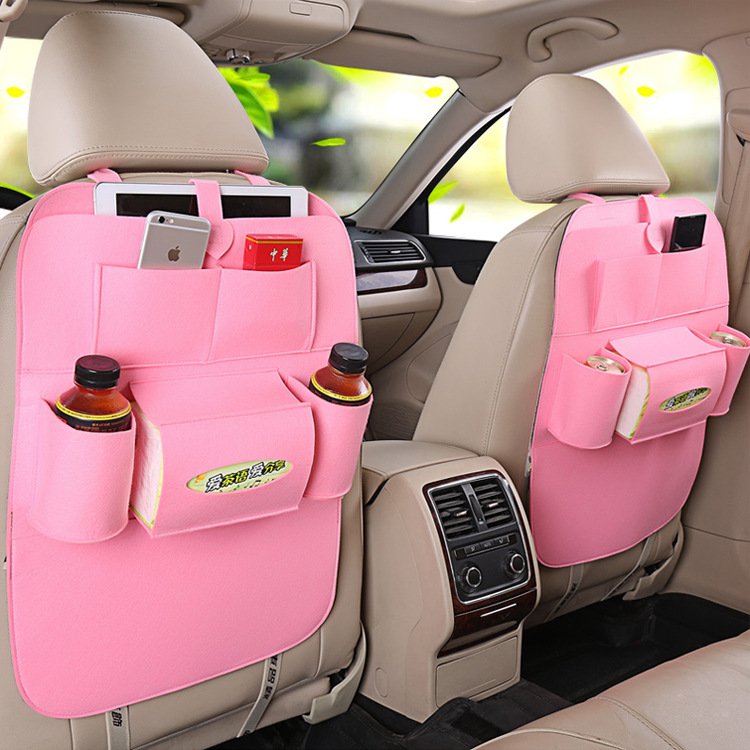 Car Rear-Seat Kickpad with Clear Screen Tablet Stand Storage Bag and Seatback Protector Travel Holder