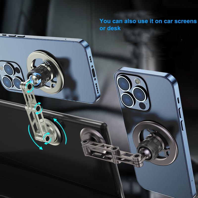 Telescopic Strong Magnet Bracket Dashboard Phone Car Mount 360 Rotatable Foldable Magnetic Phone Holder