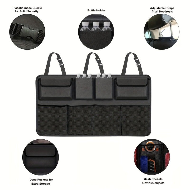 RTSFactory Price Car Trunk Organizer Adjustable Backseat Storage Bag Net High Capacity Multi-use Automobile Seat Back Organizers