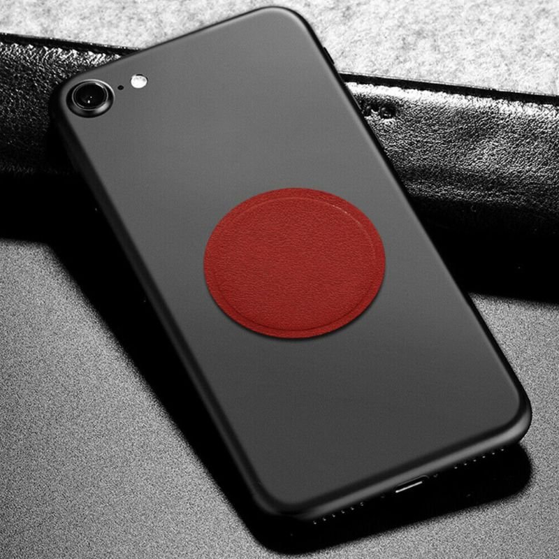Thin PU Leather Cover Metal Plate For Magnetic Car Phone Holder Iron Sheet Sticker Disk For Magnet Tablet Desk Phone Car Stand