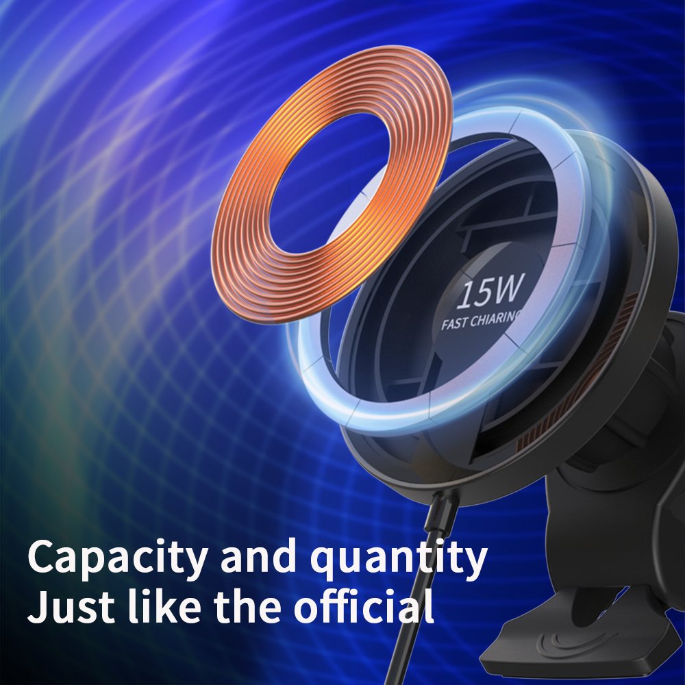 new 3 In 1 Wireless Car Charger For Iphone 15 14 For Samsung Magnetic 15w Fast Wireless Charger Car Mount Mobile Phone Holder