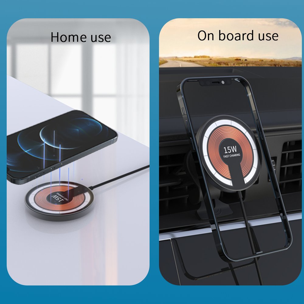 new 3 In 1 Wireless Car Charger For Iphone 15 14 For Samsung Magnetic 15w Fast Wireless Charger Car Mount Mobile Phone Holder