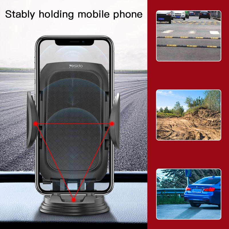 C111 360 Arm Truck Car Adjustable Smartphone Cellphone Mobile Cell Smart Phone Dash Dashboard Stand Mount Holder For Car