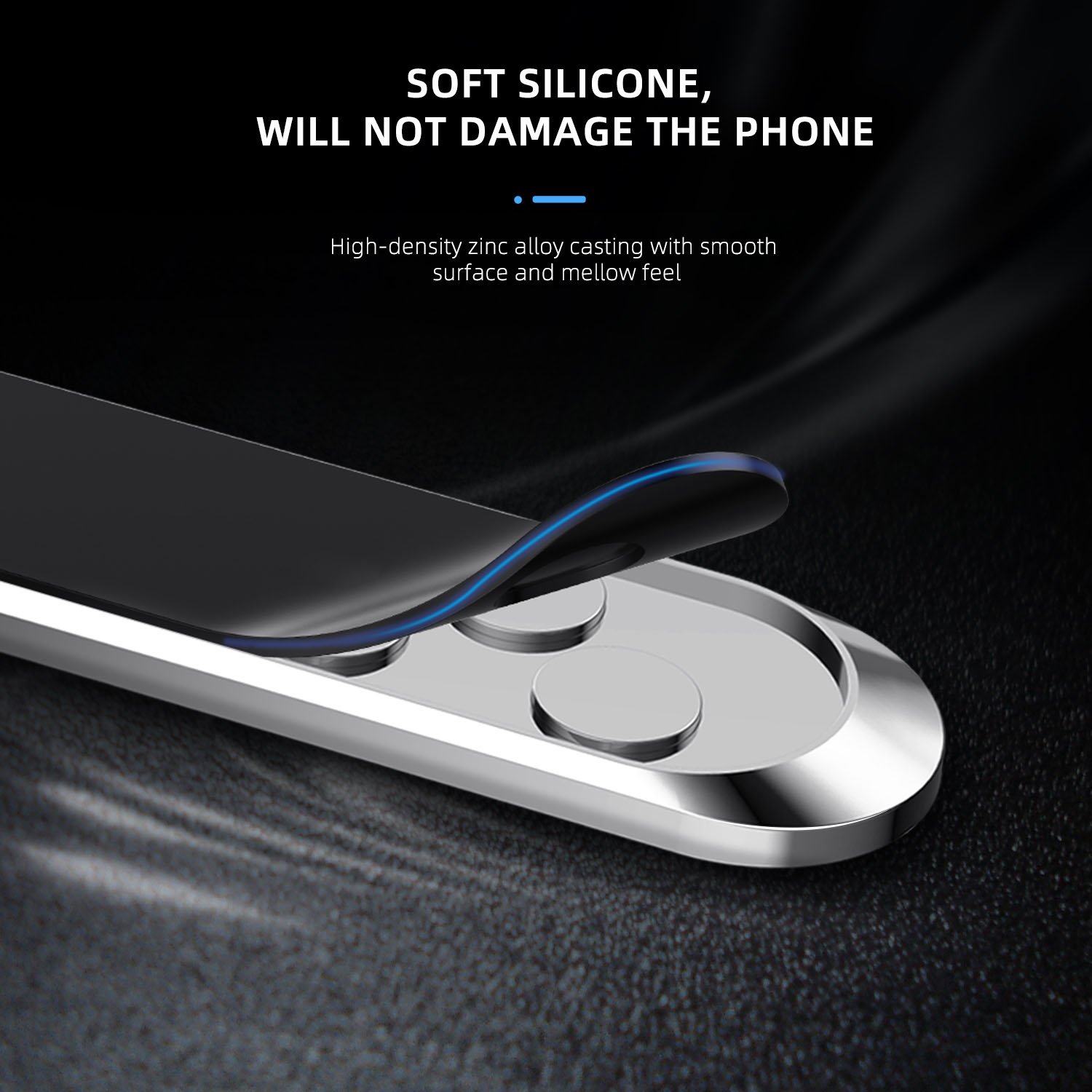 USLION Magnetic Car Phone Holder 360 Degree Rotation Dashboard Mobile Phone Holder for Car Universal