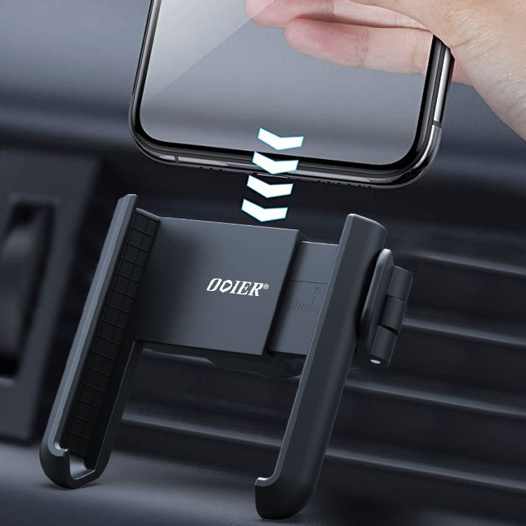 Latest 360 Degree Rotating PC Silicone Anti Slip I Shape Car Mobile Phone Holder Mount Bracket Air Vent Car Phone Holder Stand
