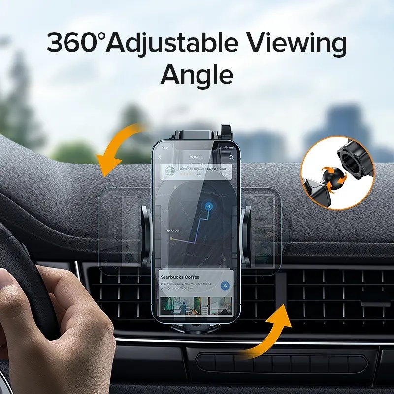 360 Degree Adjustment Mobile Phone Car Accessories For Cellphone OEM LOGO Smart Car Phone Holder With Suction Cup