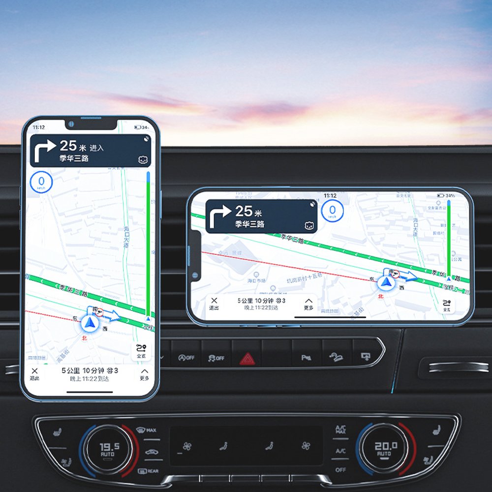 Magnetic wireless refrigeration car phone holder wireless charging car holder magnetic for smart phone