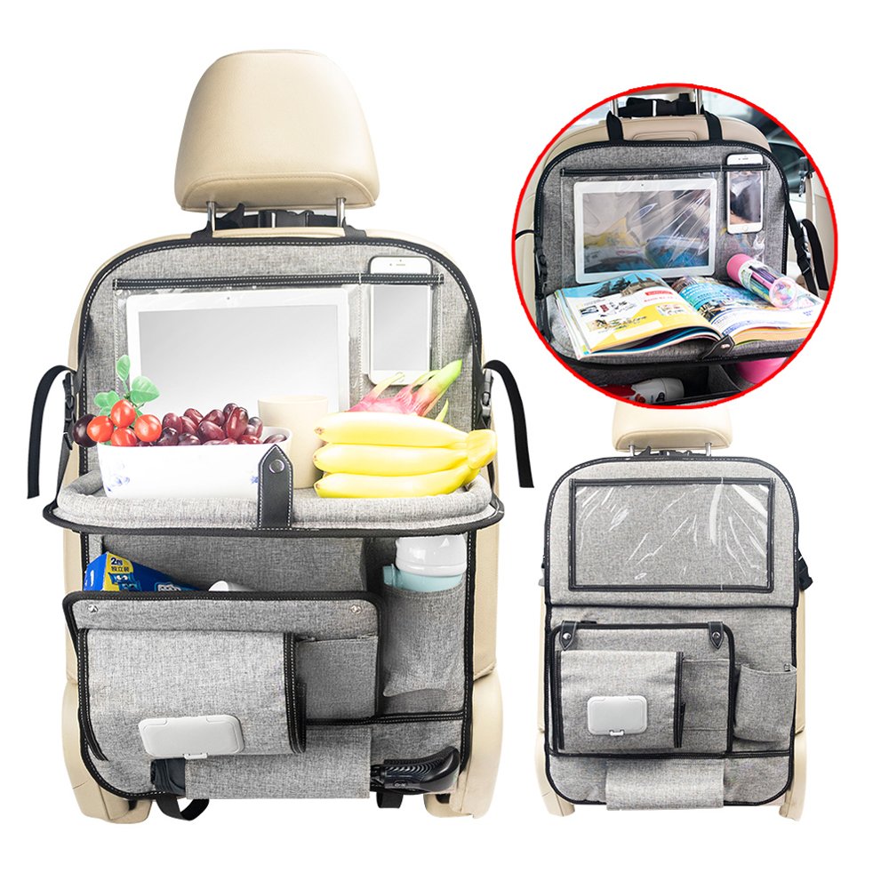 high quality pu leather collapsible car back seat storage car backseat organizer
