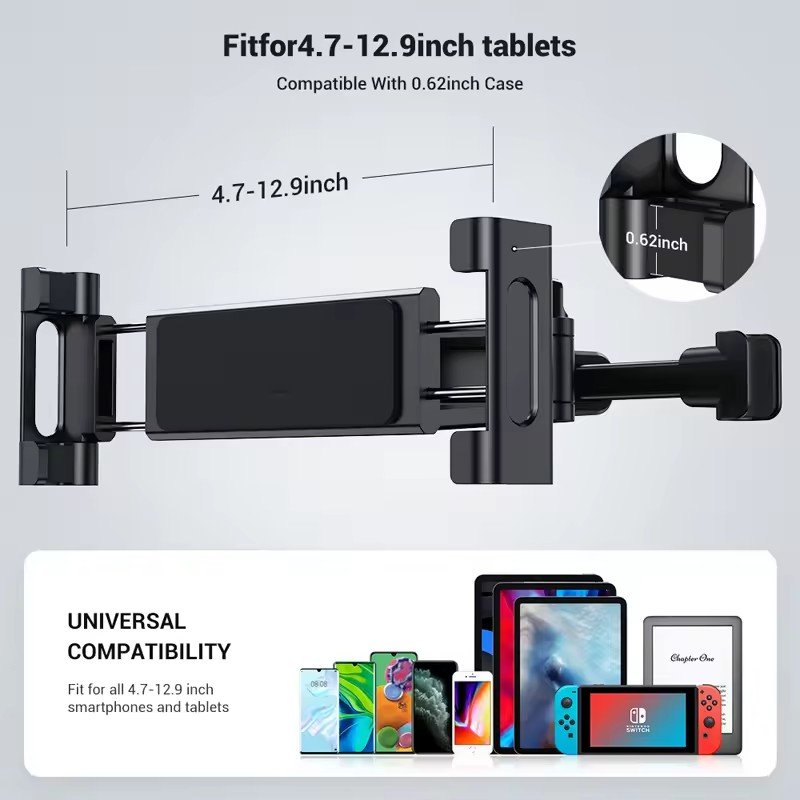 2025 New Arrival Car Mount with Flexible Rear Seat Holder for Mobile Phone and Tablet