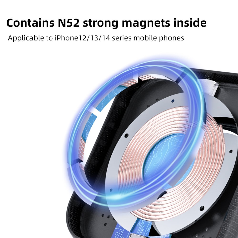 Magnetic Car Wireless Charger Mount for iphone 12 Wireless Car Charger 15W fast charging Phone Car Holder Wireless Charger