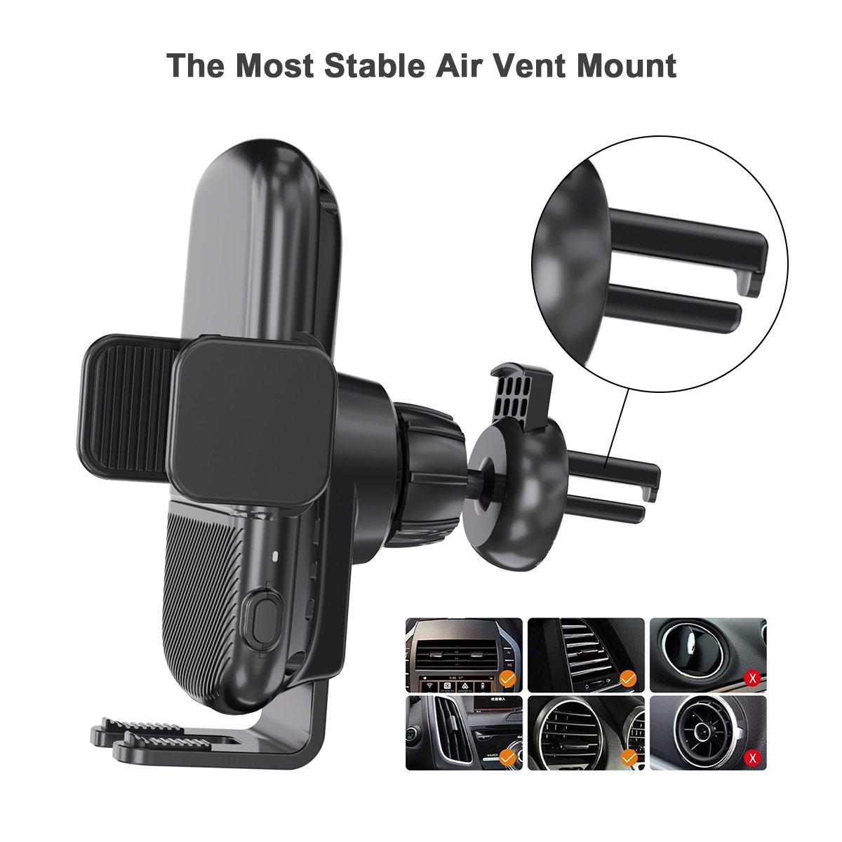 New Original 15W Automatic Clamping Wireless Car Charger Mount For Iphone 12 13 Pro Max Android Phones