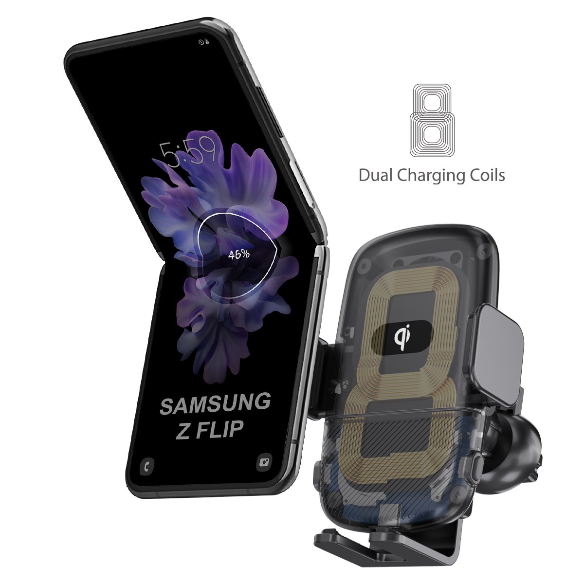 New Original 15W Automatic Clamping Wireless Car Charger Mount For Iphone 12 13 Pro Max Android Phones