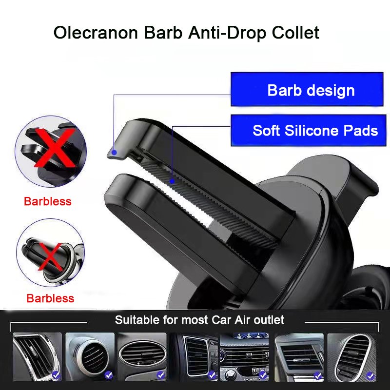 Vehicle Cell Phone Mount Cradle with Adjustable Clip Smartphone Air Vent Phone Holder for Car Apple Iphone Vogel Phone Support