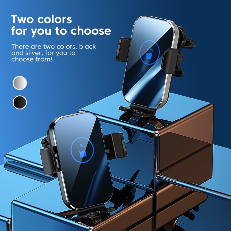 15W New Car Charger Mobile Phone Universal GPS Holder For iPhone 13 Quick Car Wireless Charger