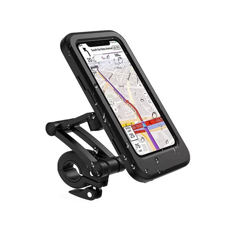 Motorcycle Handlebars bike phone holder 360 Adjustable bike phone holder waterproof with TPU Touch-Screen