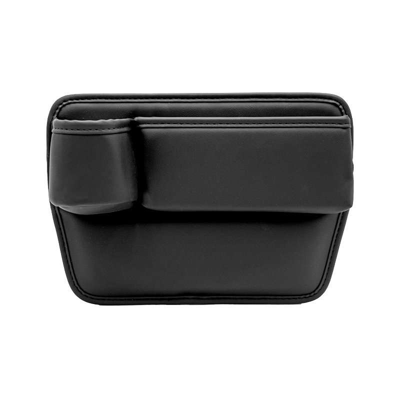Adjustable Universal Car Seat Gap Filler PU Leather Storage Box with Cup Holder Automotive Seat Organizer