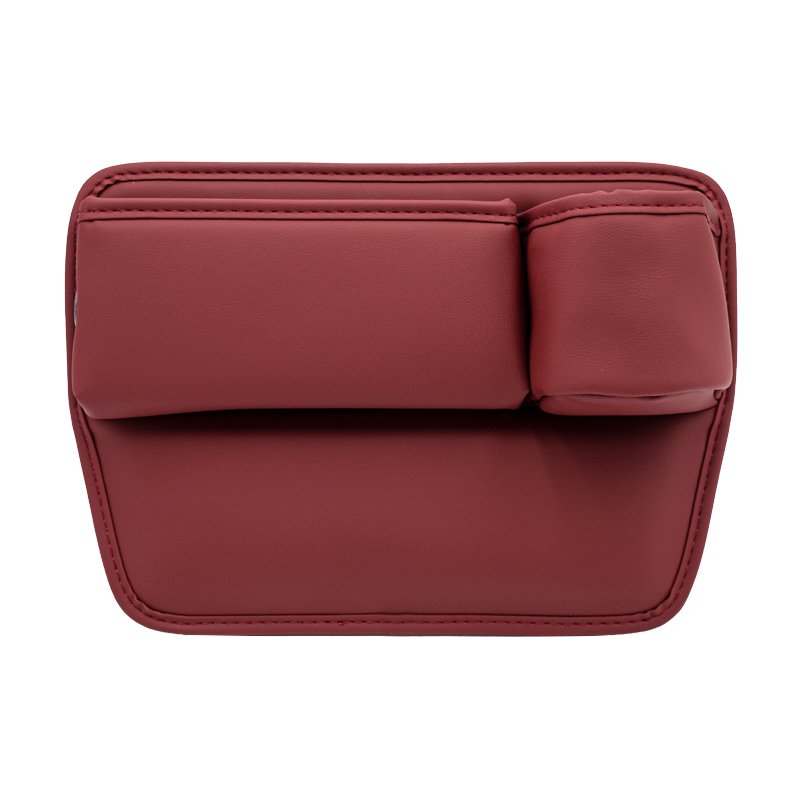 Adjustable Universal Car Seat Gap Filler PU Leather Storage Box with Cup Holder Automotive Seat Organizer