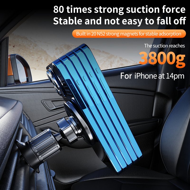 2024 Hot selling Flexible Rotation Car Accessories Mount Air Vent mobile magnetic car phone holder For iPhone 16 15 14 Pro Max