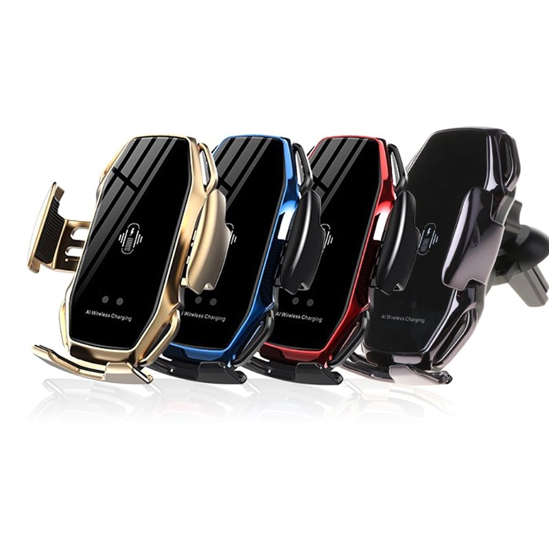 Universal A5 Auto Clamping Car Wireless Charger for iPhone Samsung Huawei Car Phone Holder Stand Air Vent Mount Bracket