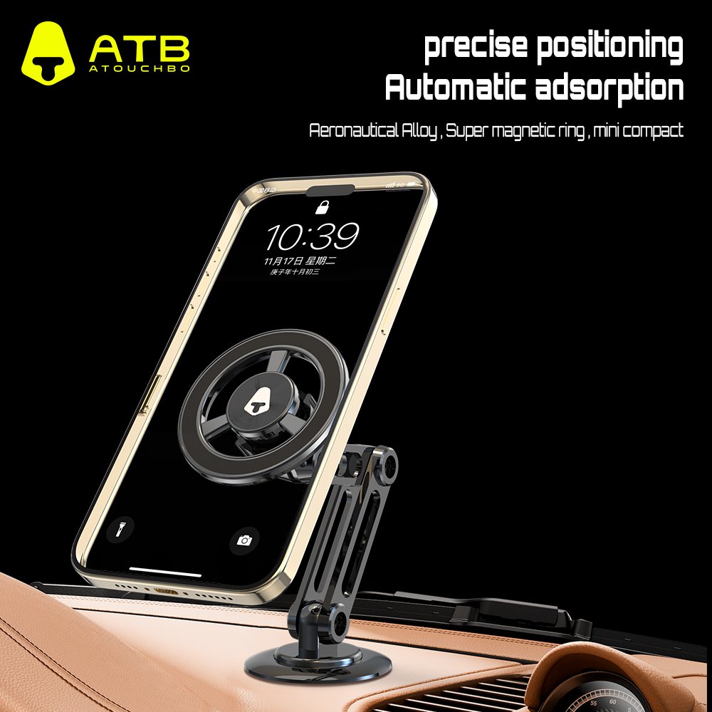 Atouchbo 2023 New Advanced Strong Suction Cellphone Stand Mount Phone Holder Dashboard Mobile Phone Holder for Car Universal