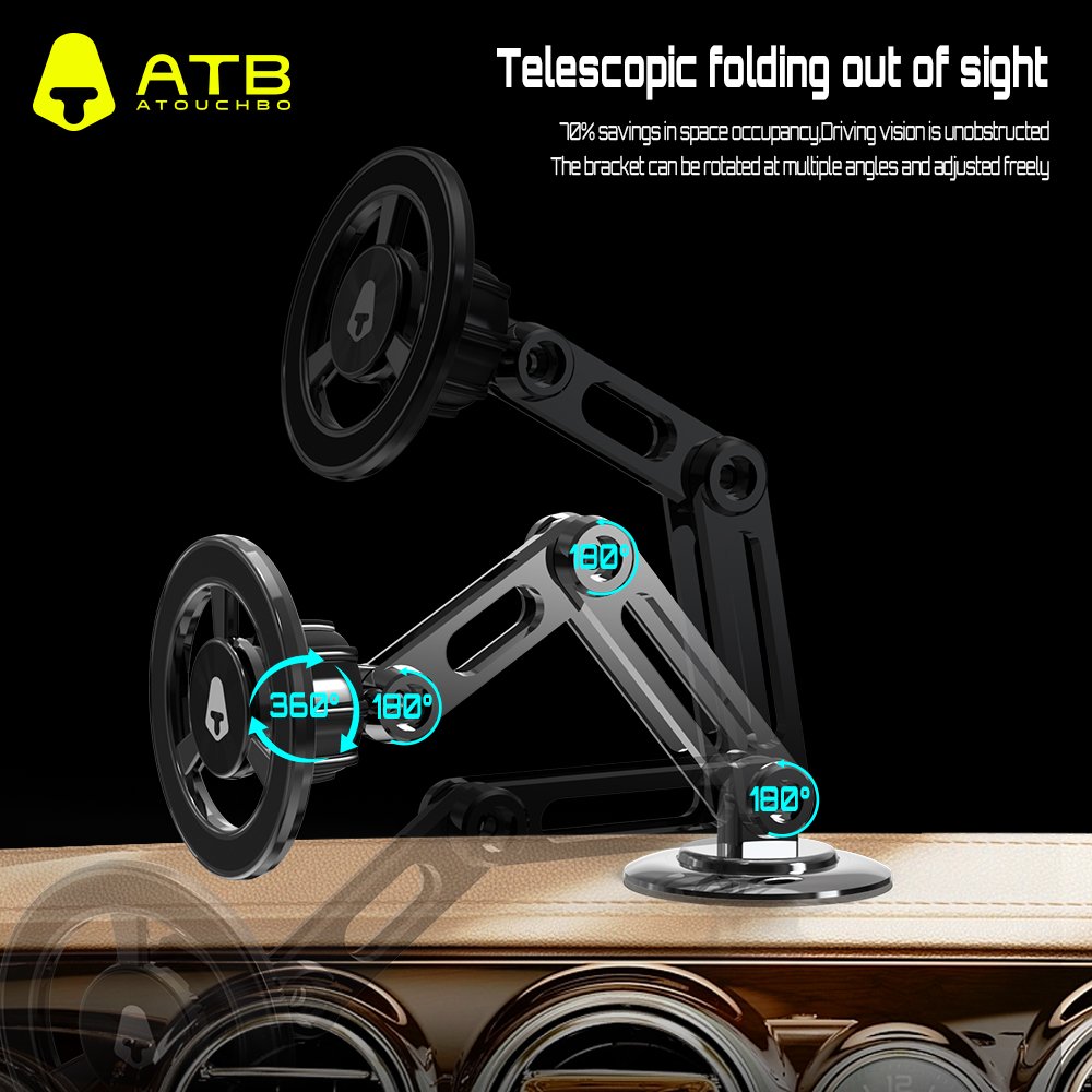 Atouchbo 2023 New Advanced Strong Suction Cellphone Stand Mount Phone Holder Dashboard Mobile Phone Holder for Car Universal