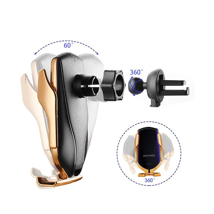 R1 Car Charger 2021 New Product Factory Wholesale Phone Holder 10W Car Wireless Charger Charging Qi For Iphone For Samsung