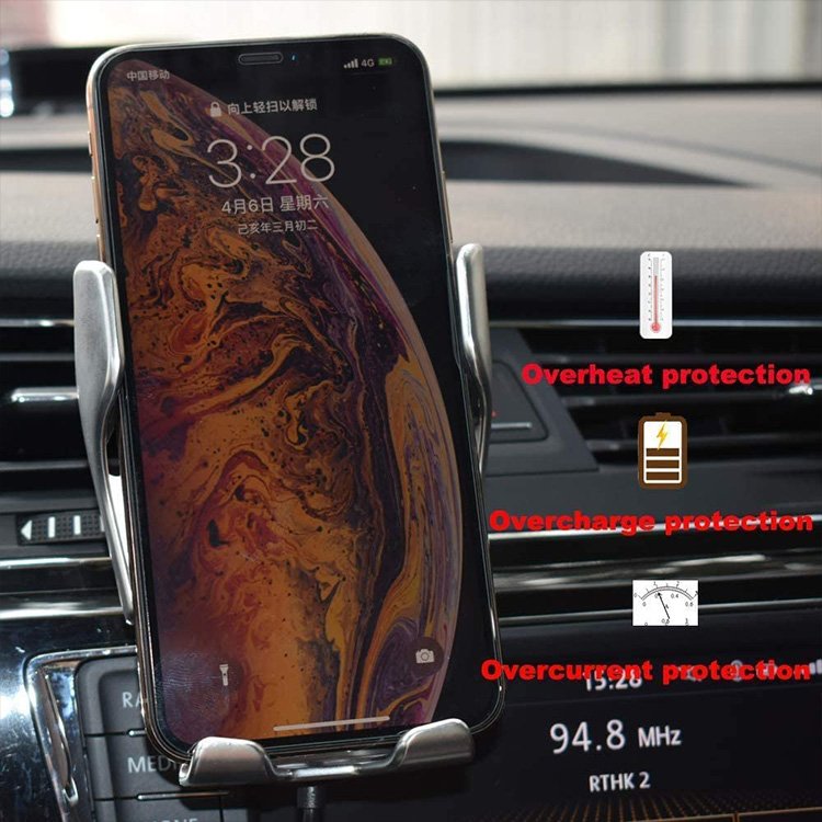 R1 Car Charger 2021 New Product Factory Wholesale Phone Holder 10W Car Wireless Charger Charging Qi For Iphone For Samsung