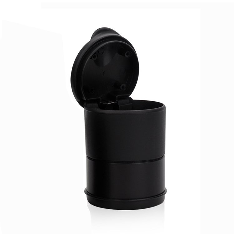 High quality LED light car ashtray with cover lid PP Smoke Ash Cylinder Cup Holder trash bin car Cigarette Ash Tray Container