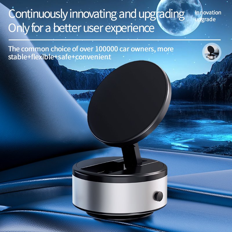 2024 New Mobile Phone Holder Adjustable 360 Rotating Battery Vacuum Adsorption Stable Suction Cup Phone Car Holder Bracket