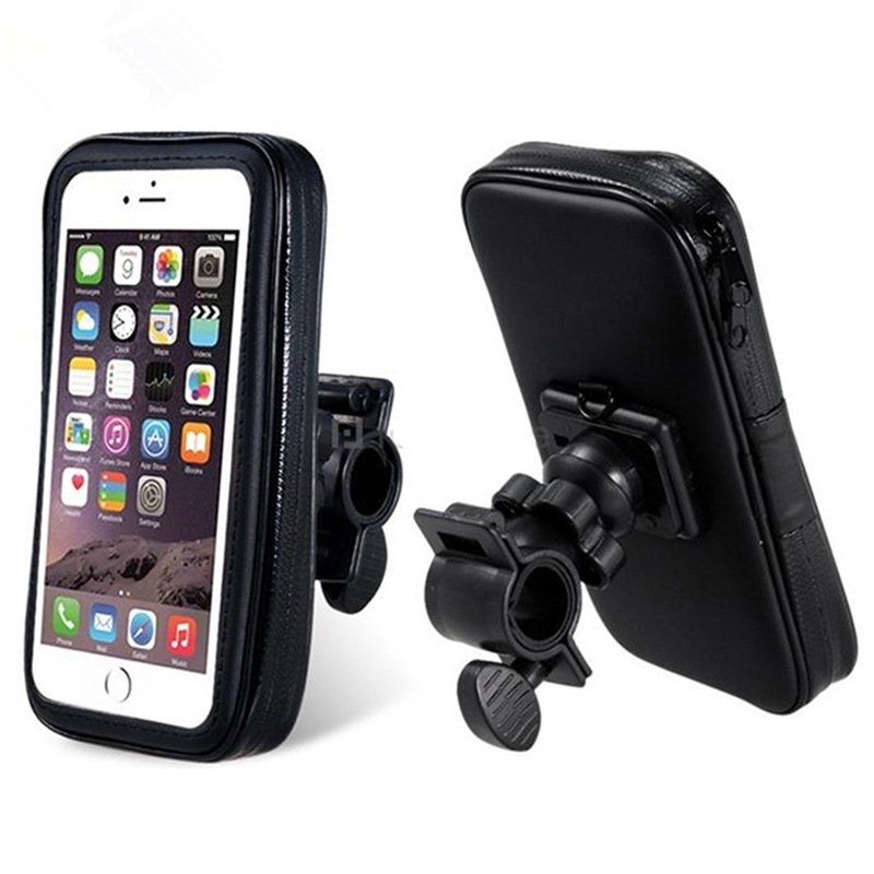 High Quality Outdoor Sports Waterproof Scooter Handlebar Mount Adjustable Motorcycle ABS Material Cellphone Bag Holder for Bike