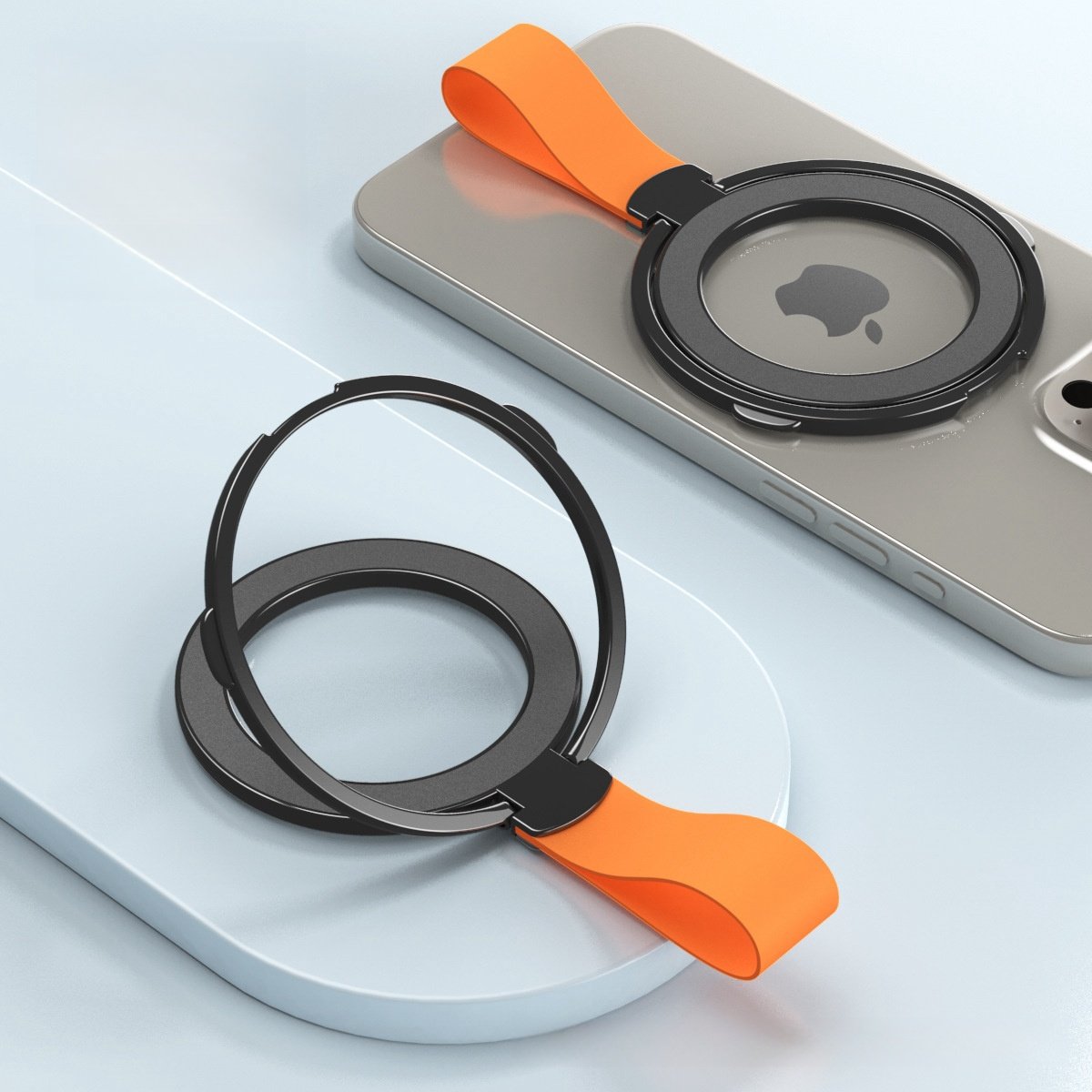 Silicone strap finger holder alloy metal magnet ring mobile phone magnetic holder for iphone 12 13 14 15 16