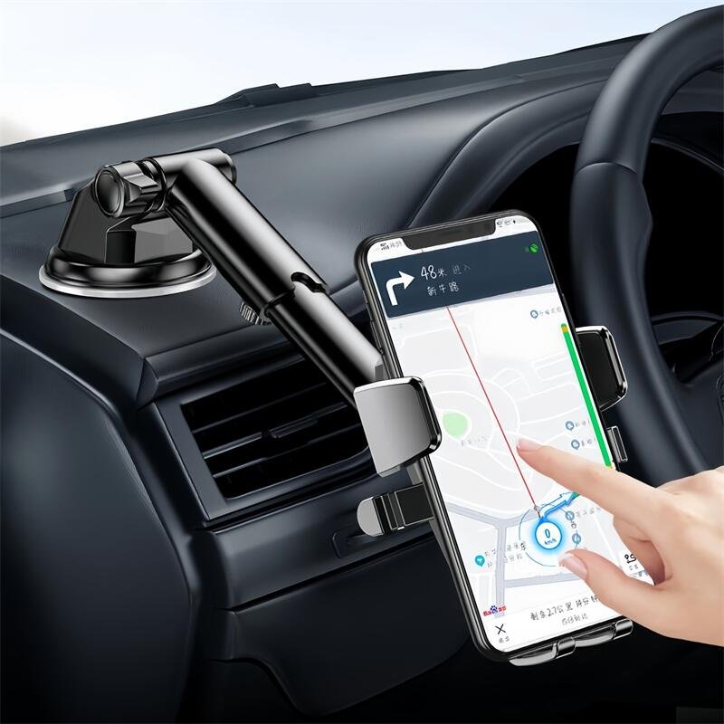 New Updated Universal 360 Rotatable Dashboard Cell Phone Holder Windshield Mobile 360 Rotating Car Phone Holder with Box Package