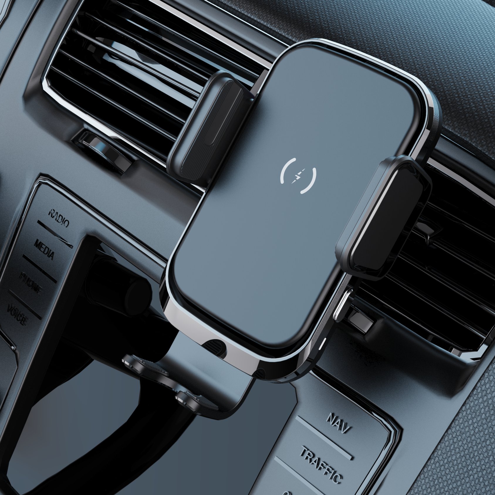 New Products Suction Cup Car Phone Holder Dashboard Mobile Holder wireless charger phone holder for iphone 15 14 13