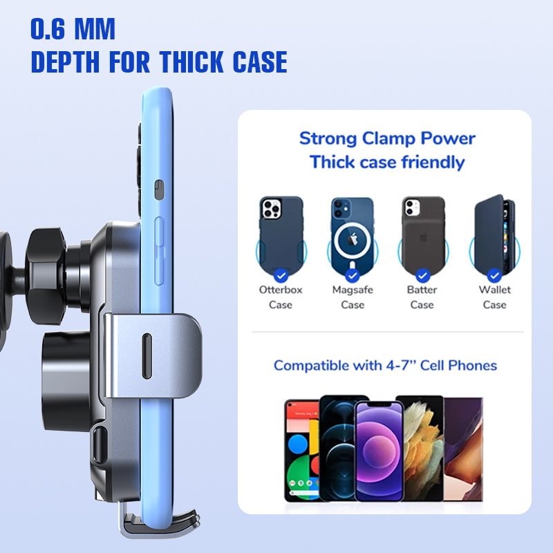Wholesale Dashboard Windshield Air Vent Mount Auto Phone Cradle Automatic Clamp Align Wireless Charger Car Holder
