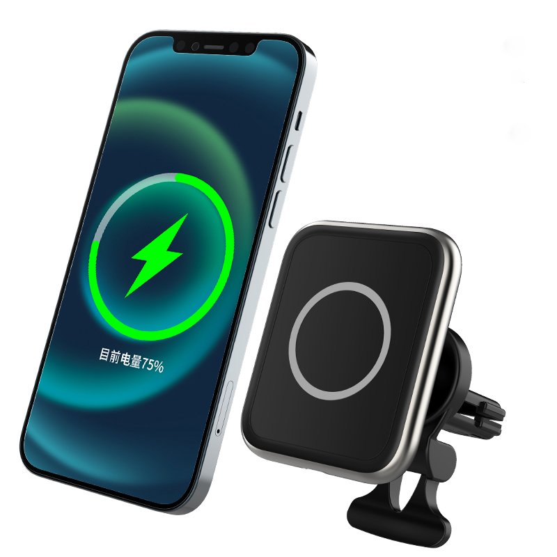 15W Magnetic Car wireless charger holder mount for iPhone 12 mobile phone QI wireless Fast charging pad