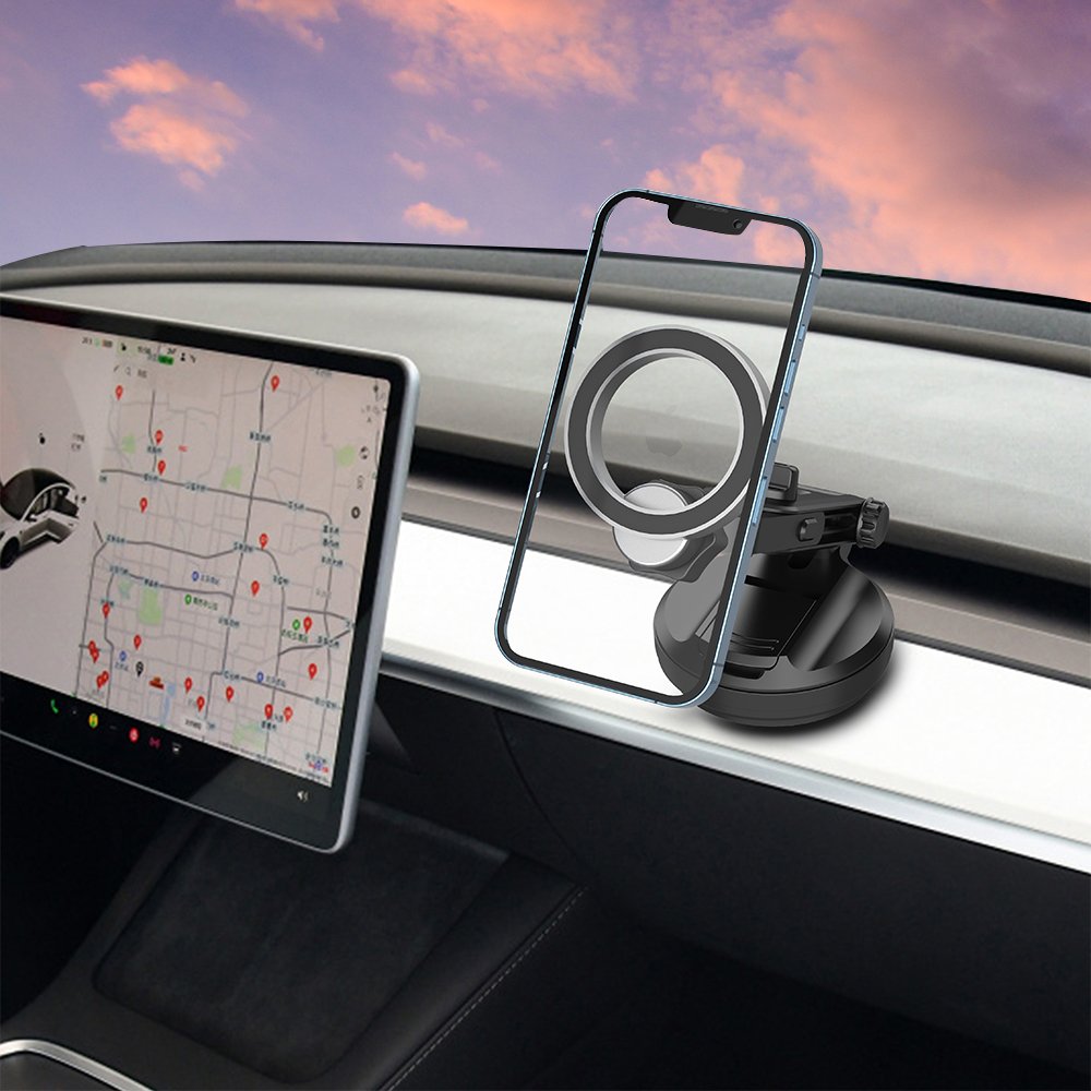 Magnetic Foldable Adjustable Hollow Metal Magnetic Car Phone Holder Dashboard Phone Holder