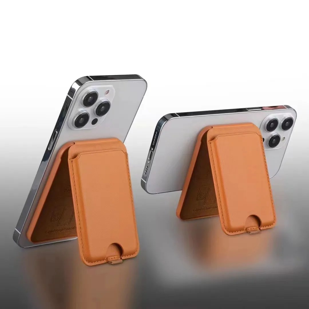 Removable Leather Card Holder Phone Case Card Holder with Stand Custom Magnetic Wallet for phone 12 13 14 15 Pro Max