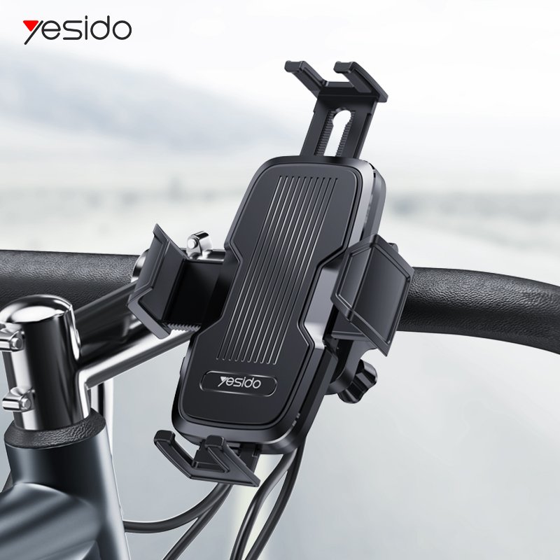 C127 YESIDO 4 side clip plastic bicycle moto-cycle e-bike stable holding car mobile phone holder