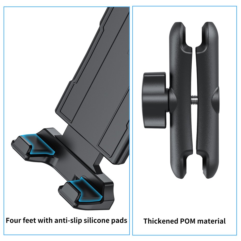 Heavy Duty Tablet Truck Mount Drill Base Car Stand Holder for 4.7" - 13.5" Tablets for Car/Truck/Commercial Vehicles