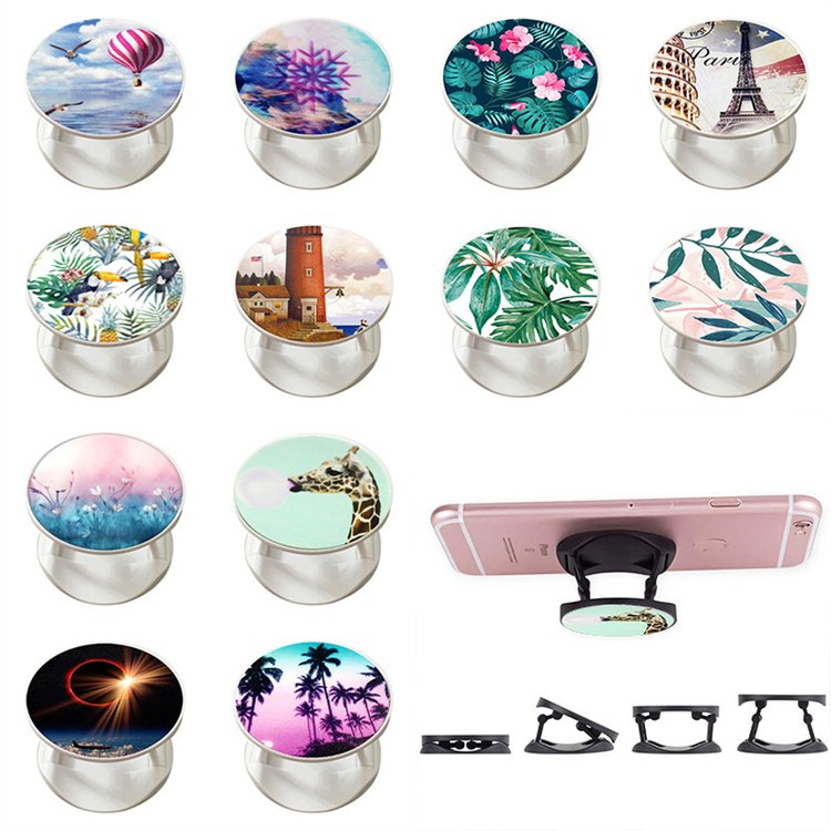 BOYI Plastic Phone Finger Ring Holder Foldable Clear Mobile Socket Griptok Holder